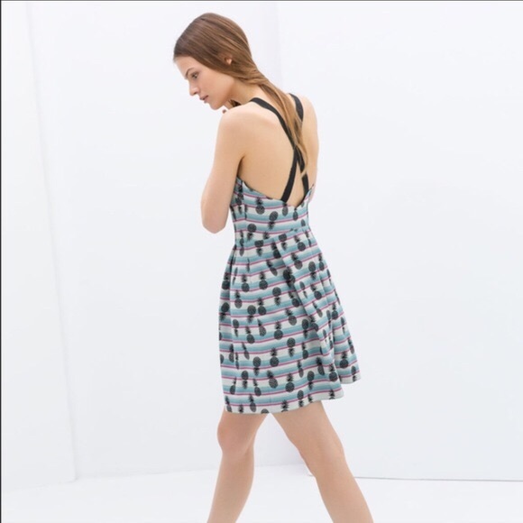 zara pineapple dress